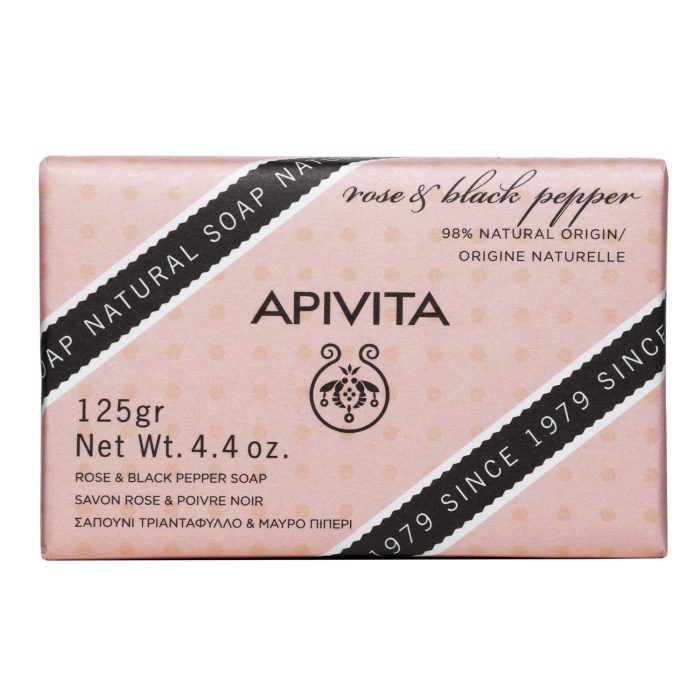 Natural Soap With Rose & Black Pepper - Image 1