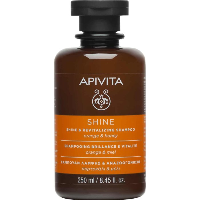 Apivita Shine & Revitalizing Shampoo With Orange & Honey 250ml - Image 1