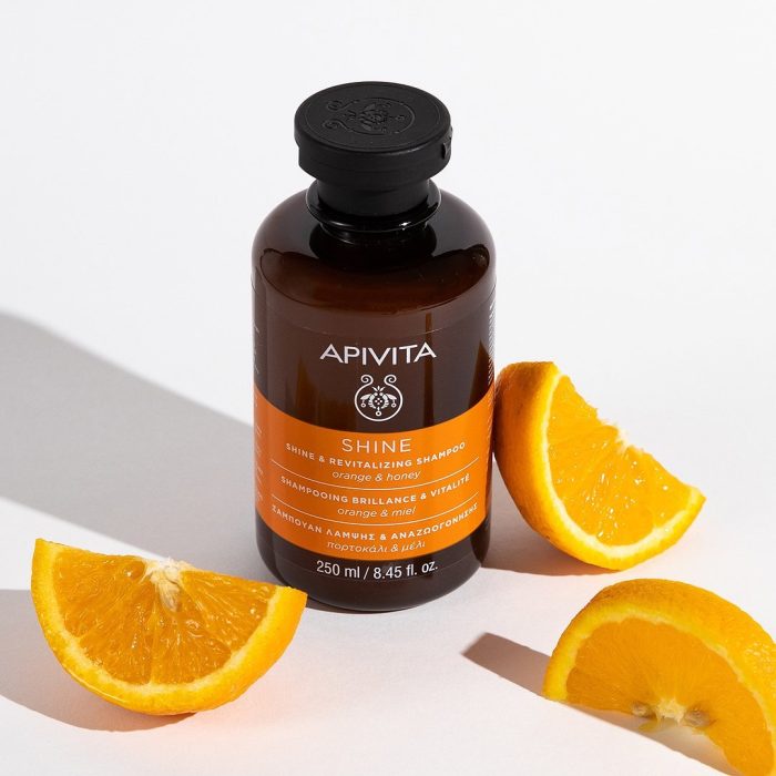Apivita Shine & Revitalizing Shampoo With Orange & Honey 250ml - Image 2