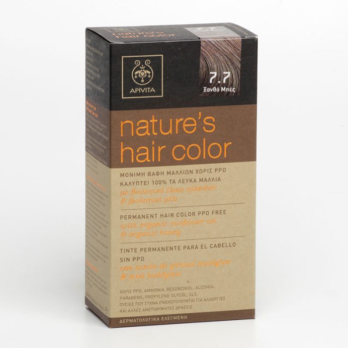 Apivita Nature's Hair Color Βαφή Μαλλιών 7.7 - Image 1