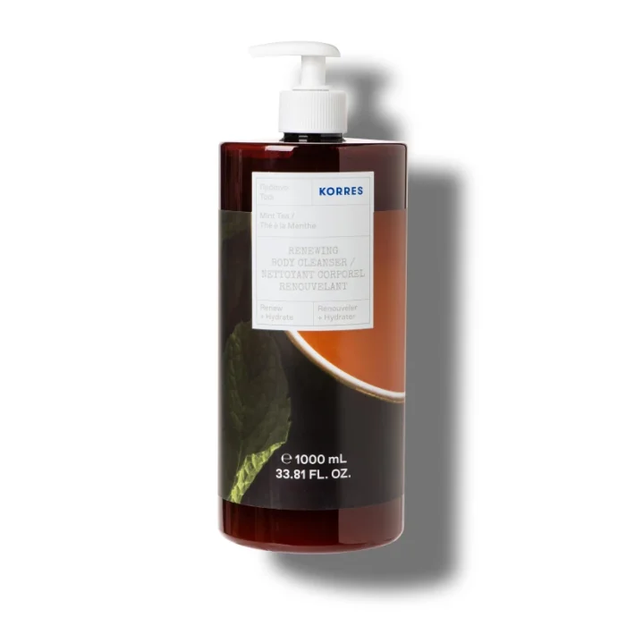 Korres Renewing Body Cleanser Mint Tea Αφρόλουτρο Πράσινο Τσάι 1000ml - Image 1