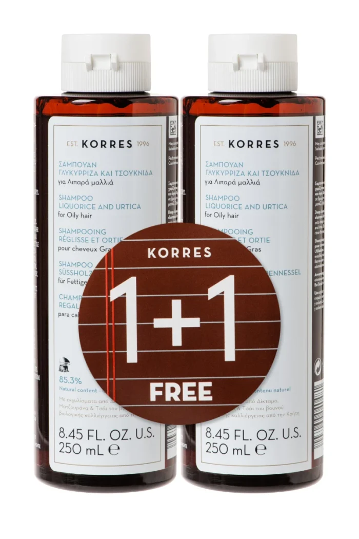 SHAMPOO ΓΛΥΚΥΡΡΙΖΑ & ΤΣΟΥΚΝΙΔΑ, ΛΙΠΑΡΑ 250ML 1+1 ΠΡΟΣΦΟΡΑ - Image 1
