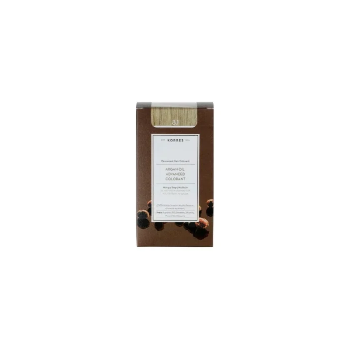 KORRES ARGAN OIL ADVANCED COLORANT 8.1 ΞΑΝΘΟ ΑΝΟΙΧΤΟ ΣΑΝΤΡΕ 50ML - Image 1