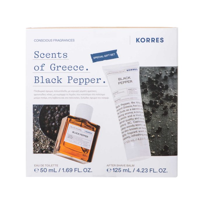 Korres Promo Black Pepper Eau de Toilette 50ml με ΔΩΡΟ Aftershave Γαλάκτωμα 125ml - Image 1